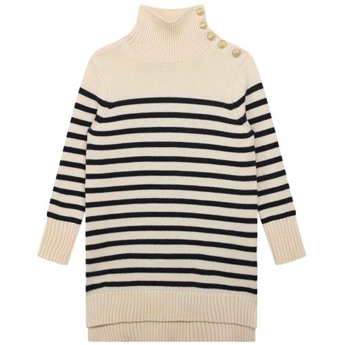 Zadig & Voltaire Stribet Strikket Kjole Cremefarvet 6 Y  Creme  6 år  kvinde