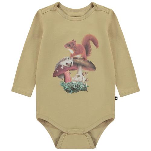 Molo GOTS Foss Babybody Fungi Friends 62 cm  Grøn  62 cm  Unisex