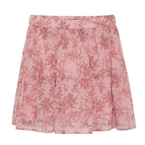 Creamie Dobby Blomstret Nederdel Peachskin 104cm  Lyserød  104 cm  kvinde