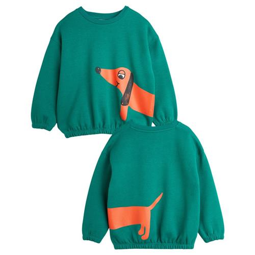 Mini Rodini GOTS Dog Sweatshirt Grøn 104/110 cm  Grøn  104/110 cm  Unisex