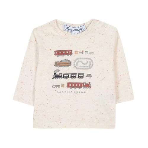 Tartine et Chocolat T-shirt i bomuldsblanding Pearl Cream 2 Y  Creme  2 år  mand