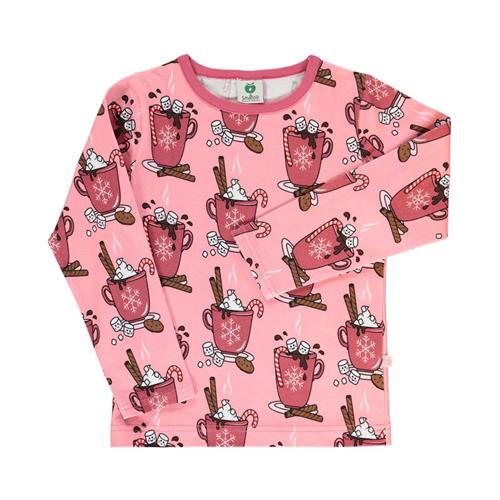 Småfolk Hot Chocolate Langærmet T-Shirt Bridal Rose 1-2 Y  Lyserød  1-2 år  kvinde