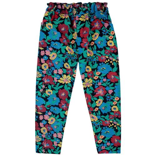 Bobo Choses Blomstrede vævede papirposebukser Midnight Blue 8-9 Y  Blå  8-9 år  kvinde