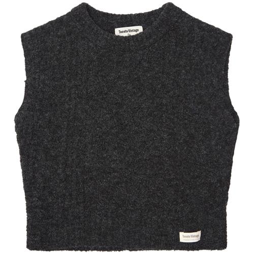 Tocoto Vintage Oversize Braided Vest Dark Grey 8 Y  Grå  8 år  Unisex