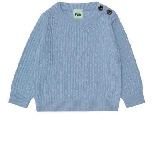 FUB Strikket Trøje Sky 74 cm  Blå  74 cm  Unisex