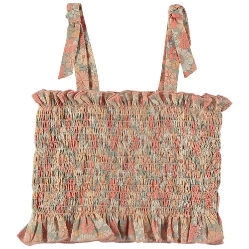 Tocoto Vintage Blomstret Croptop Lyserød 6 Y  Lyserød  6 år  kvinde