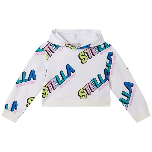 Stella McCartney Kids Logo Hættetrøje Hvid 4 Y  Hvid  4 år  kvinde