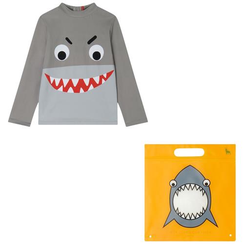 Stella McCartney Kids UV-trøje Med Hajprint Grå 2 Y  Grå  2 år  mand