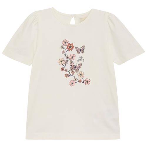 Creamie GOTS T-shirt Med Tryk Peachskin 80 cm  Hvid  80 cm  kvinde