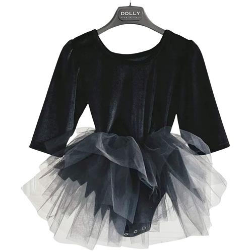 DOLLY by Le Petit Tom Velvet Planet Tutu Dress Black 6-8 Y  Sort  6-8 år  kvinde
