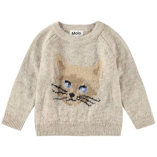 Molo Gilby Strikket trøje Kitten 74 cm  Beige  74 cm  kvinde