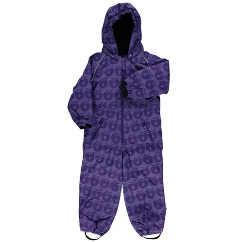 Småfolk Flyverdragt Apples Purple 7-8 Y  Lilla  7-8 år  kvinde