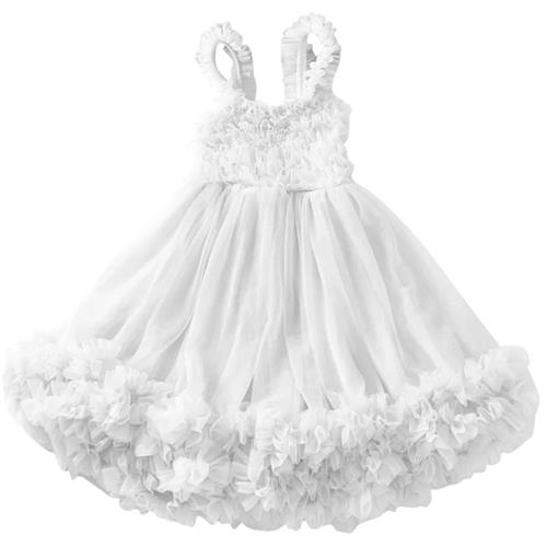 DOLLY by Le Petit Tom Pettidress Off White 6-8 Y  Hvid  6-8 år  kvinde