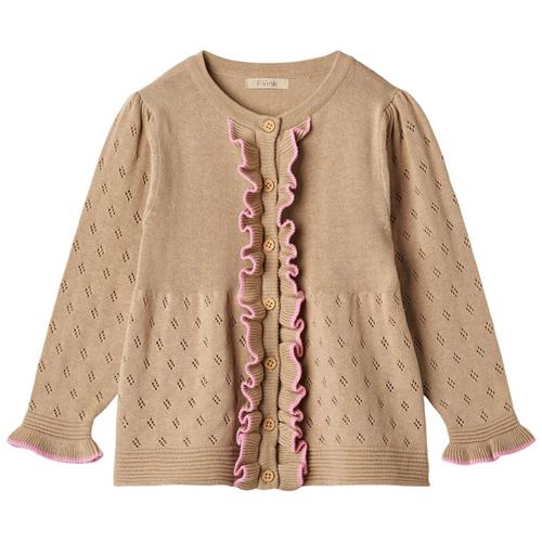 Fliink Glassy Cardigan Humus 116 cm  Beige  116 cm  kvinde