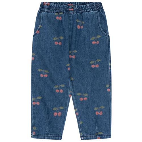 Konges Sløjd Magot Frill Pants Gots Ma Grande Cerise Denim 2 Y  Blå  2 år  kvinde