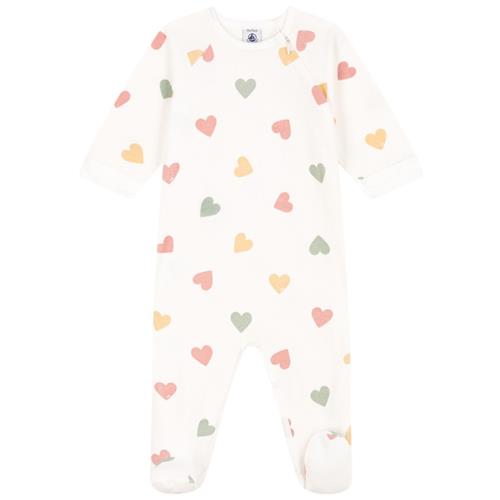 Petit Bateau Hjertemønstret Sparkedragt Cremefarvet 12 Months  Creme  12 måneder  Unisex