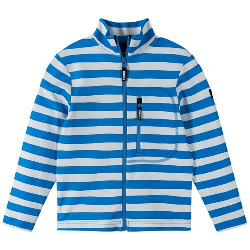 Reima Iisisti Stribet Sweatshirt Med Lynlås Cool Blue 140 cm  Blå  140 cm  Unisex
