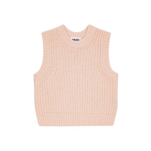 Molo Gilberte Strikket Vest Petal Blush 110/116 cm  Lyserød  110/116 cm  kvinde