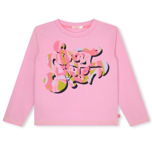 Billieblush Langærmet T-shirt Med Tryk Lyserød 2 Y  Lyserød  2 år  kvinde