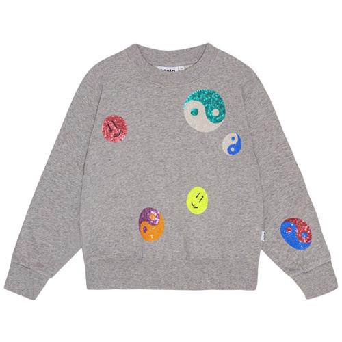 Molo GOTS Marge Sweatshirt Gråmeleret 110 cm  Grå  110 cm  kvinde