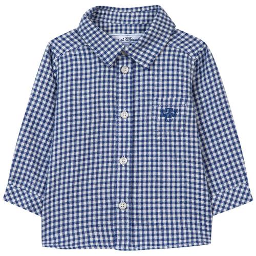 Tartine et Chocolat Gingham Skjorte Blå 1 Y  Blå  1 år  mand