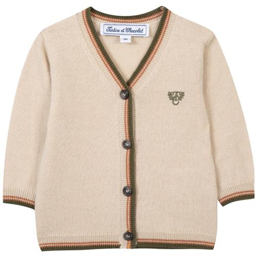 Tartine et Chocolat Babycardigan Beige 1 Y  Beige  1 år  mand