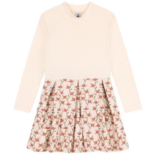 Petit Bateau Blomstret Kjole Cremefarvet 6 Y  Creme  6 år  kvinde