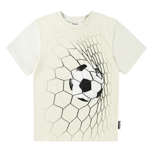 Molo GOTS Riley T-shirt Goal! 98 cm  Creme  98 cm  mand