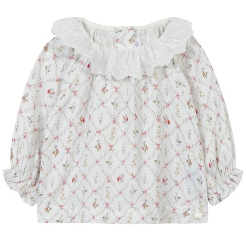 Tartine et Chocolat Blomstret Bluse Cremefarvet 1 Y  Creme  1 år  kvinde