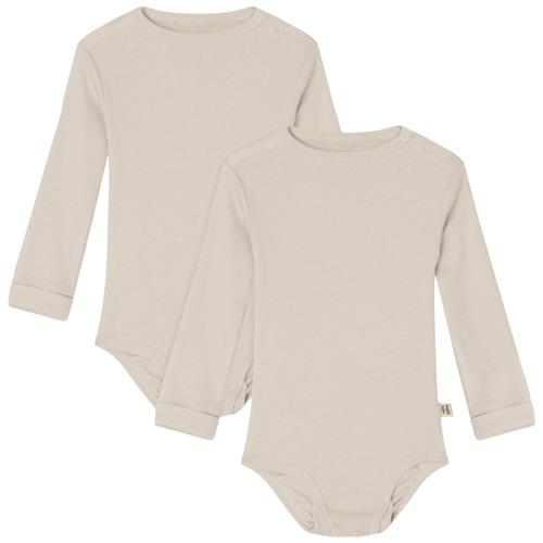 Buddy & Hope 2-pak Petter Babybodyer Off White 50/56 cm  Hvid  50/56 cm  Unisex