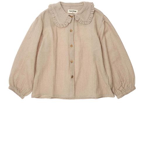 Tocoto Vintage Polka Dot Blouse Beige Bluse Brown 6 Y  Beige  6 år  kvinde