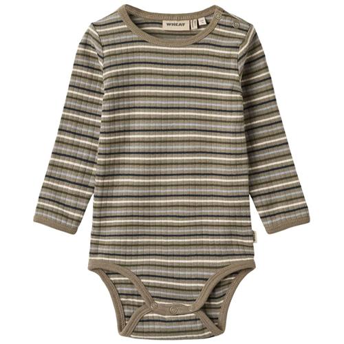 Wheat GOTS Berti Stribet Babybody Beige 62 cm  Beige  62 cm  mand