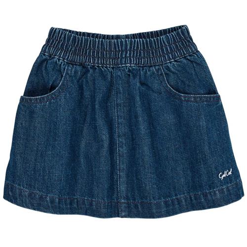 Copenhagen Colors Organisk bomuld nederdel Dark Indigo Blue Washed 110 cm  Blå  110 cm  kvinde