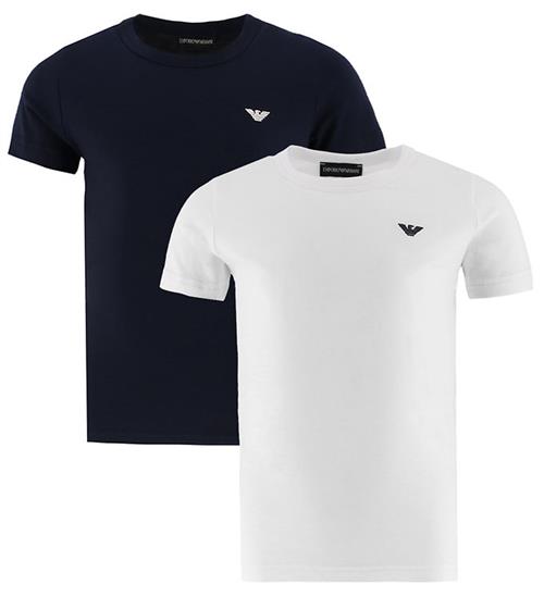 Emporio Armani T-shirt - 2-pak - Navy/Hvid