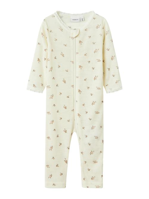 NAME IT Nattøj 'NBFWang'  brun / khaki / hvid