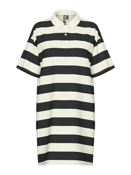 PIECES Kjole 'PCCHILLI'  sort / offwhite