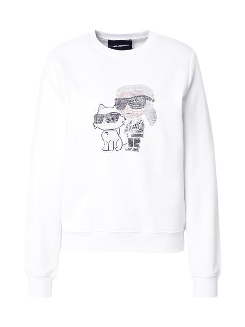 Karl Lagerfeld Sweatshirt 'IKON'  sort / sølv / hvid