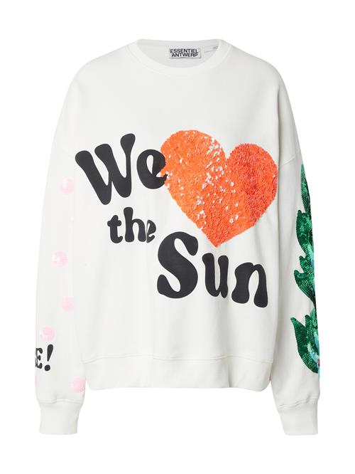 Essentiel Antwerp Sweatshirt 'Ihexperience'  grøn / orange / sort / hvid