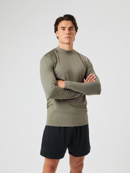 Björn Borg Borg Mock Neck Ls T-shirt Grøn, M
