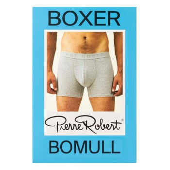 Pierre Robert For Men Cotton Boxer Grå økologisk bomuld Large Herre