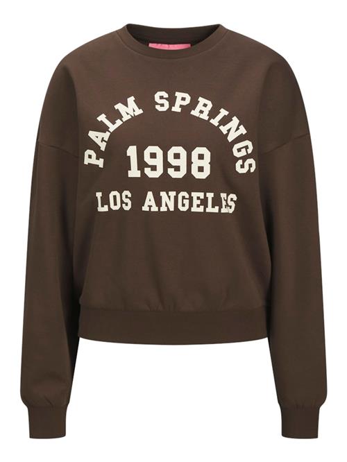Se JJXX Sweatshirt 'JXMERLE'  mørkebrun / offwhite ved About You