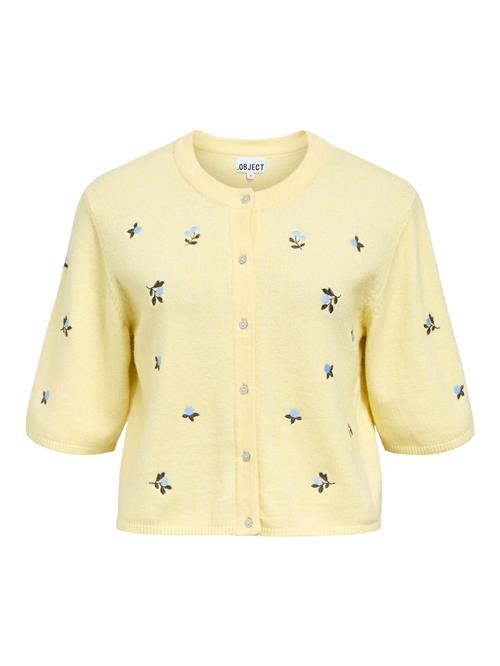 OBJECT Cardigan 'OBJThess'  lyseblå / gul / mørkegrøn