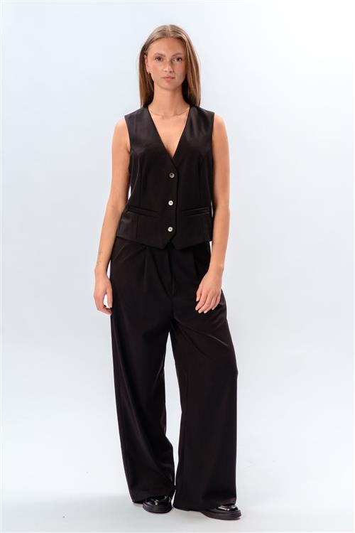 Nadia Vest og Pants (Sort) - Pakketilbud - Default Title - TEESHOPPEN