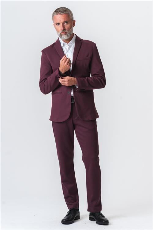 Det Originale Performance Jakkesæt Regular fit - Burgundy - Regular fit - Default Title - TEESHOPPEN