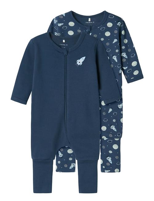 Nbmnightsuit 2P Zip Ff Dark Space Noos Name It Navy