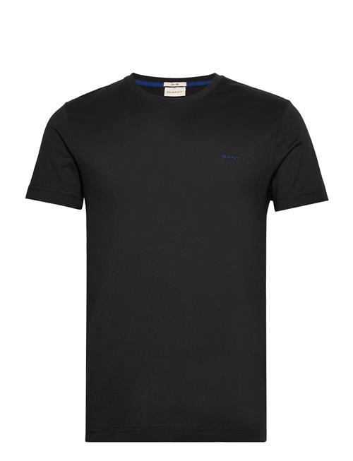 Contrast Logo Ss T-Shirt GANT Black
