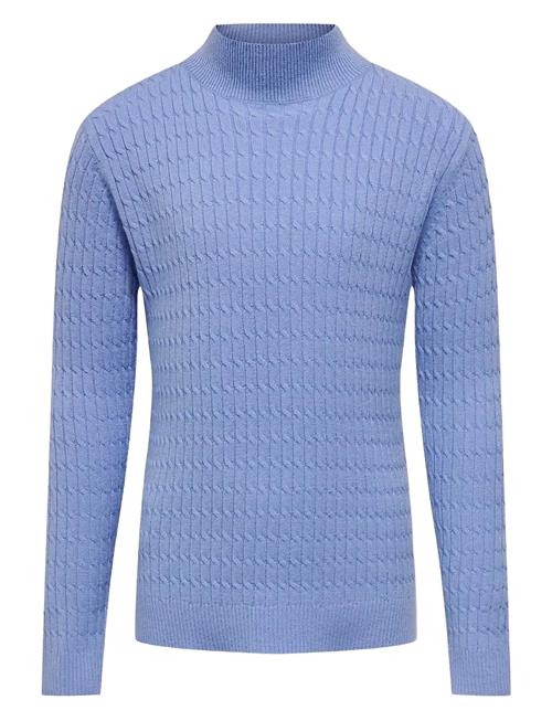 Kognewlina L/S Highneck Pullover Knt Kids Only Blue