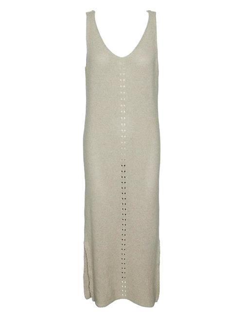 Pcketka Sl V-Neck Knit Dress Bc Pieces Cream