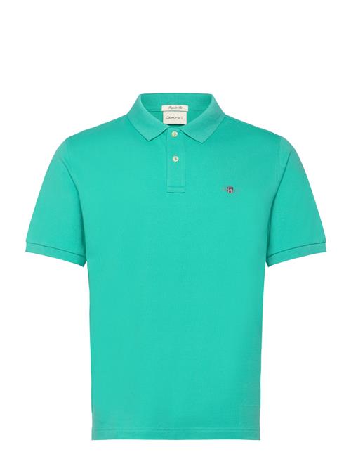 Reg Shield Ss Pique Polo GANT Blue