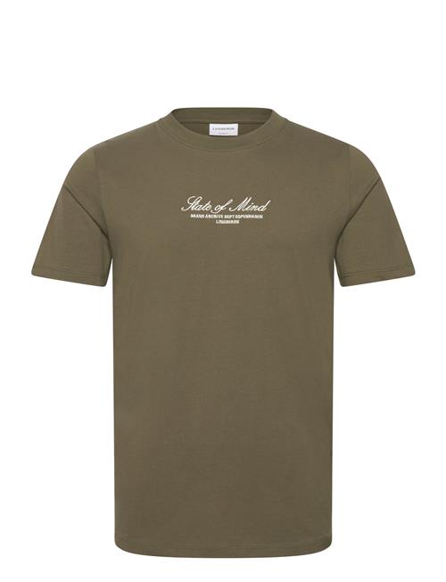 Embroidery O-Neck Tee S/S Lindbergh Green